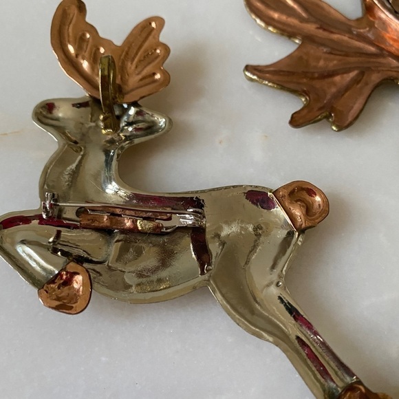 Maple Leaf/Holiday Brooch Copper Handmade Crude Thanksgiving/Holiday Pendant - Picture 8 of 13